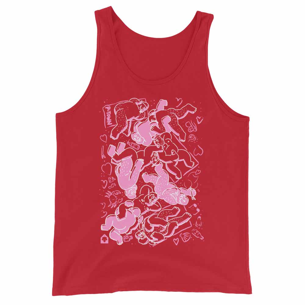 Bearpad Ptown Herring Cove Beach Tank red with pink and white
