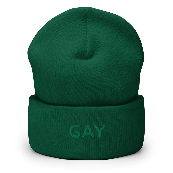 Gay Tone-on-tone Knit Cuff Beanie