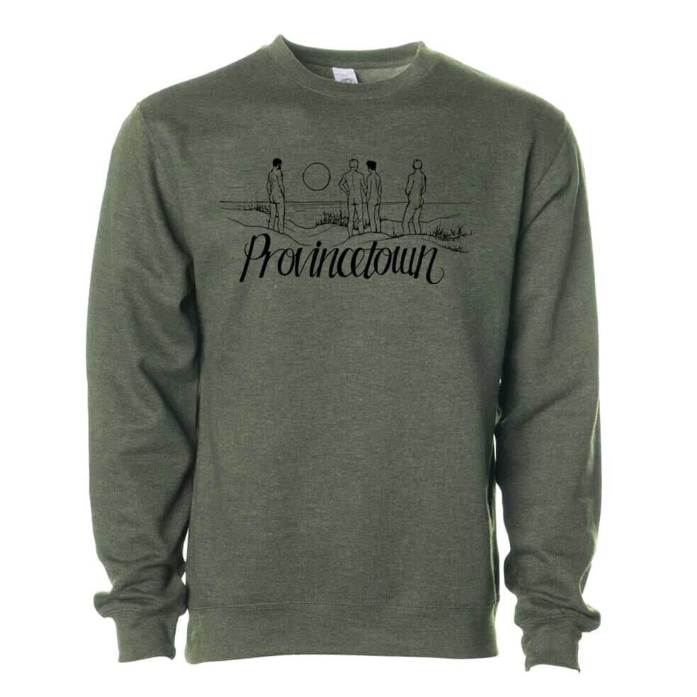 ADAMS NEST PROVINCETOWN DUNE SOUVENIR SWEATSHIRT ARMY heather