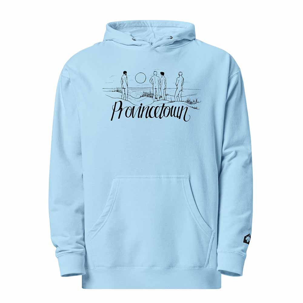 provincetown dune handy hoodie light blue