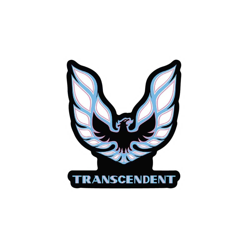 Transcendent die cut sticker