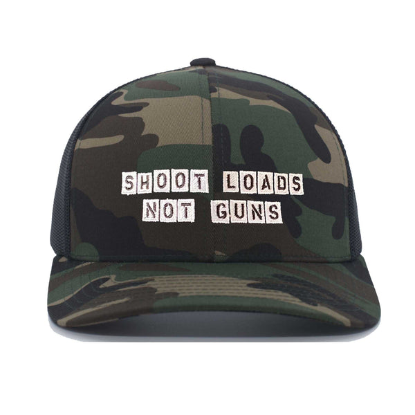 Shoot Loads Not Guns Camo Snapback - Gays Against Guns