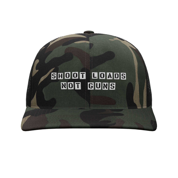 Shoot Loads Not Guns Camo Snapback - Gays Against Guns