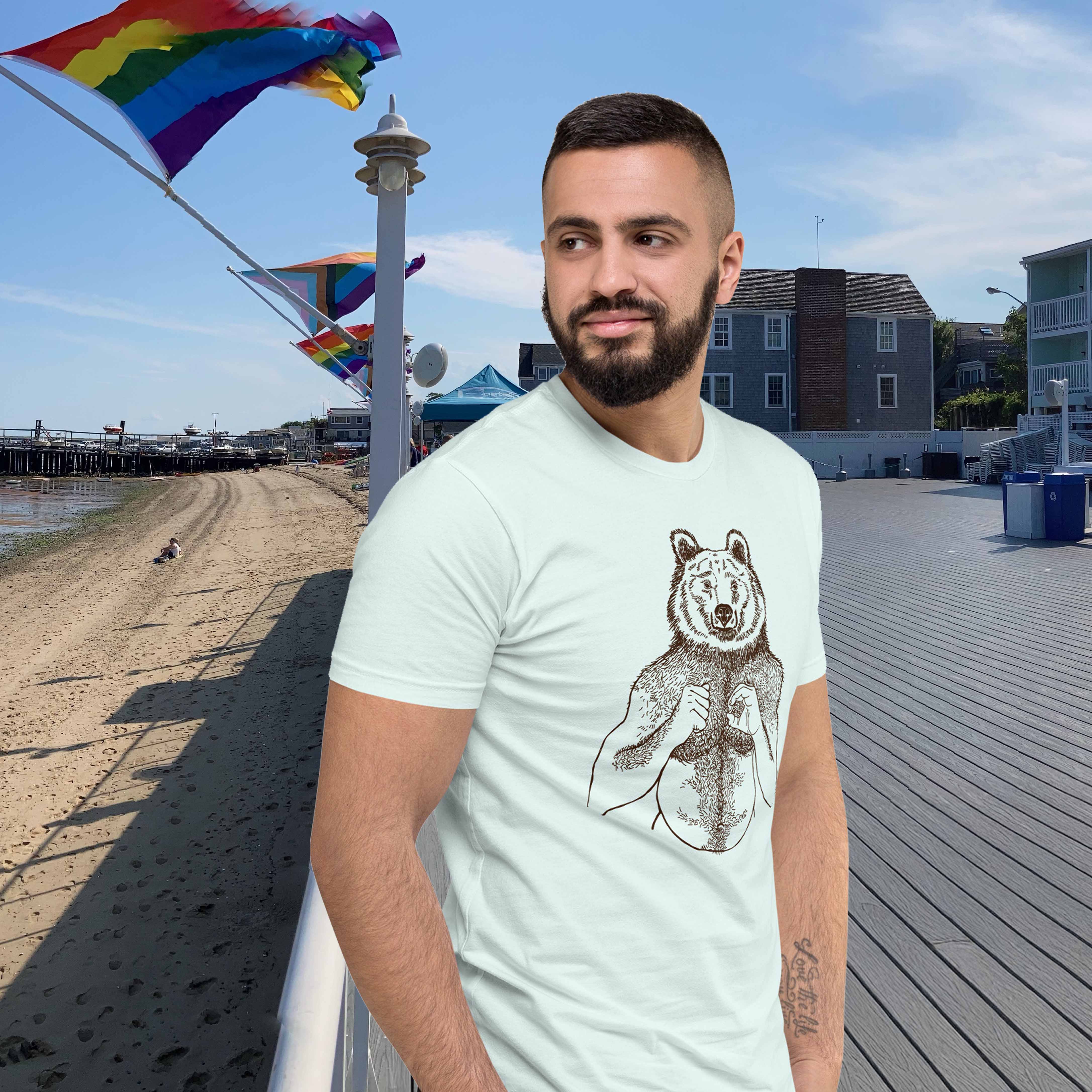 brian kenny beefy bear new light blue mens t-shirt at boatslip