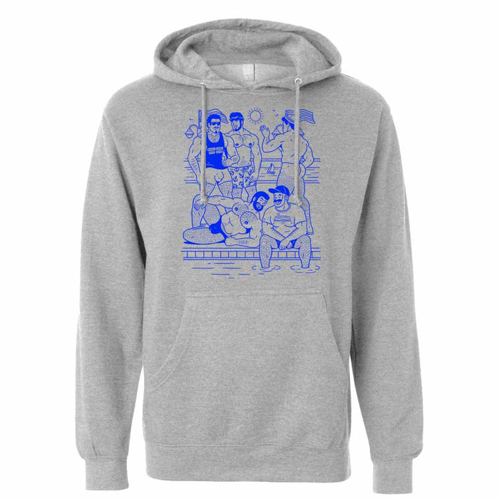 Ptown Boatslip Tea Pullover Grey Hooded Sweatshirt