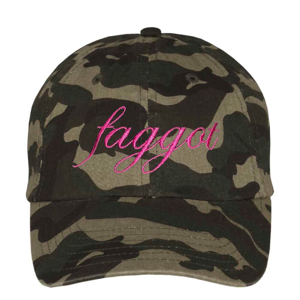 faggot camo twill dad hat