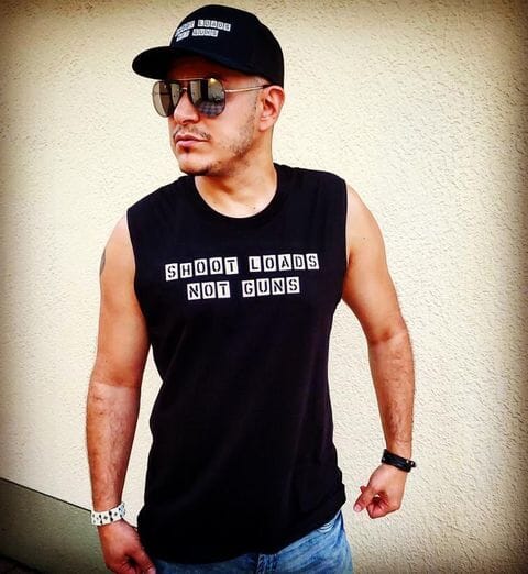 Shoot Loads Not Guns #1 Sleeveless T-Shirt - Gays Against Guns