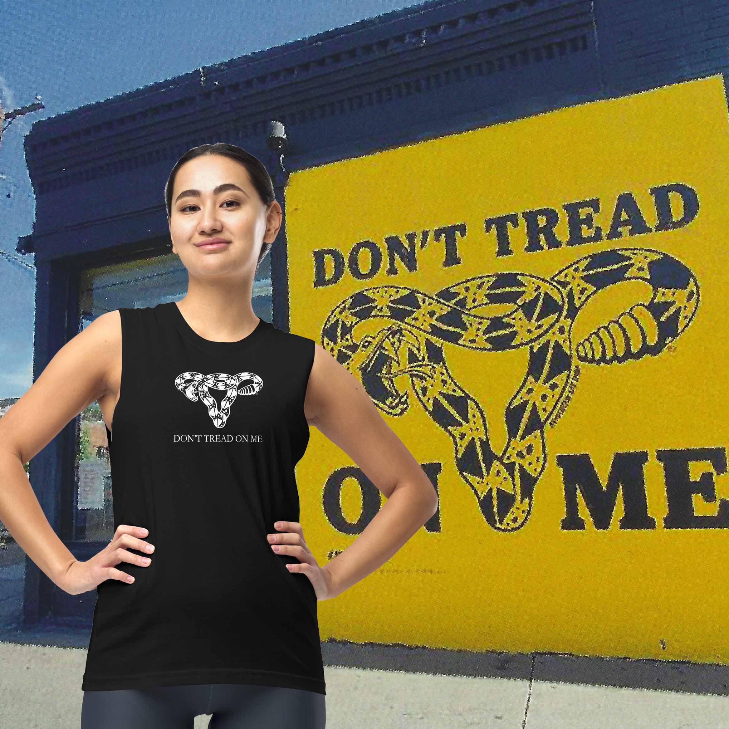 Don't Tread on Me Sleeveless T-shirt rattlesnake uterus