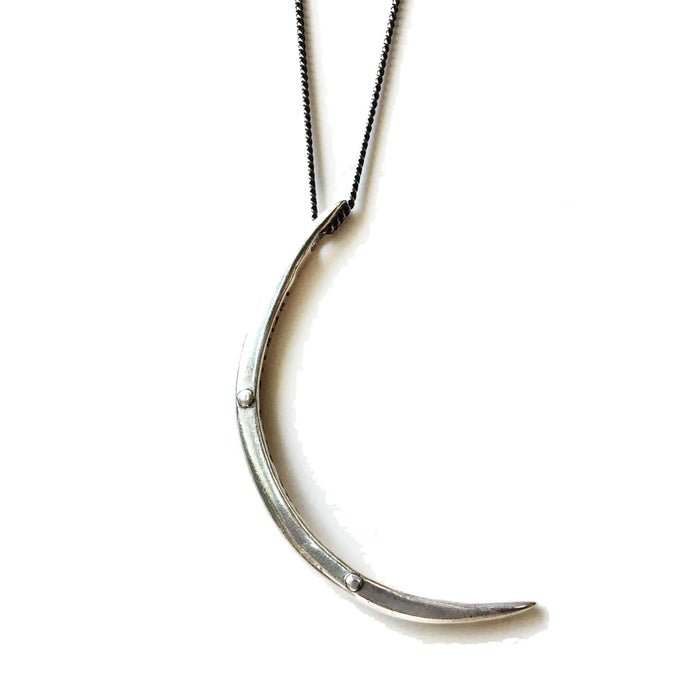Crescent Moon "Infinite Love & Gratitude" Necklace in Silver