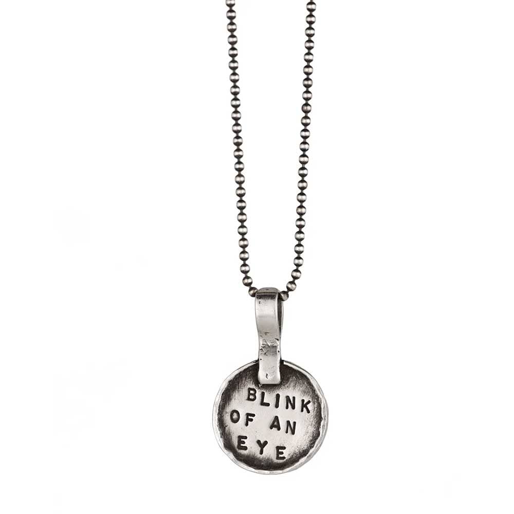 Blink of an Eye Necklace back  Silver marla studio