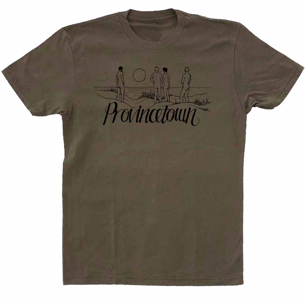 nathan rapport provincetown dune handy souvenir t-shirt adams nest military green