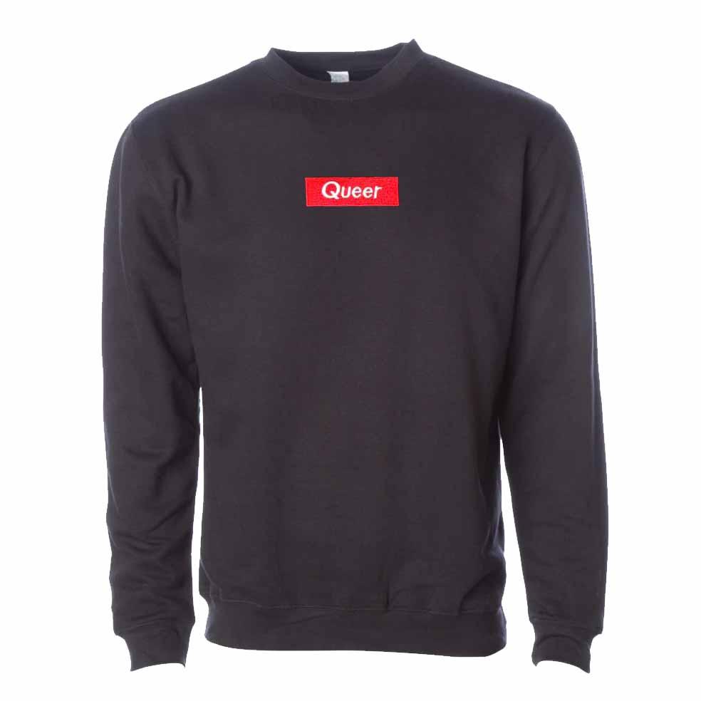 Queer Crew Sweatshirt Black