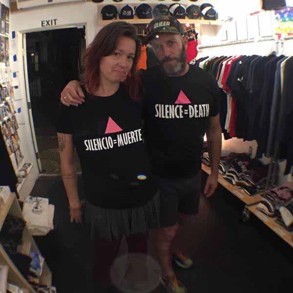 Silencio = Muerte Women's T-shirt act up silence equals death Ali Forney Center