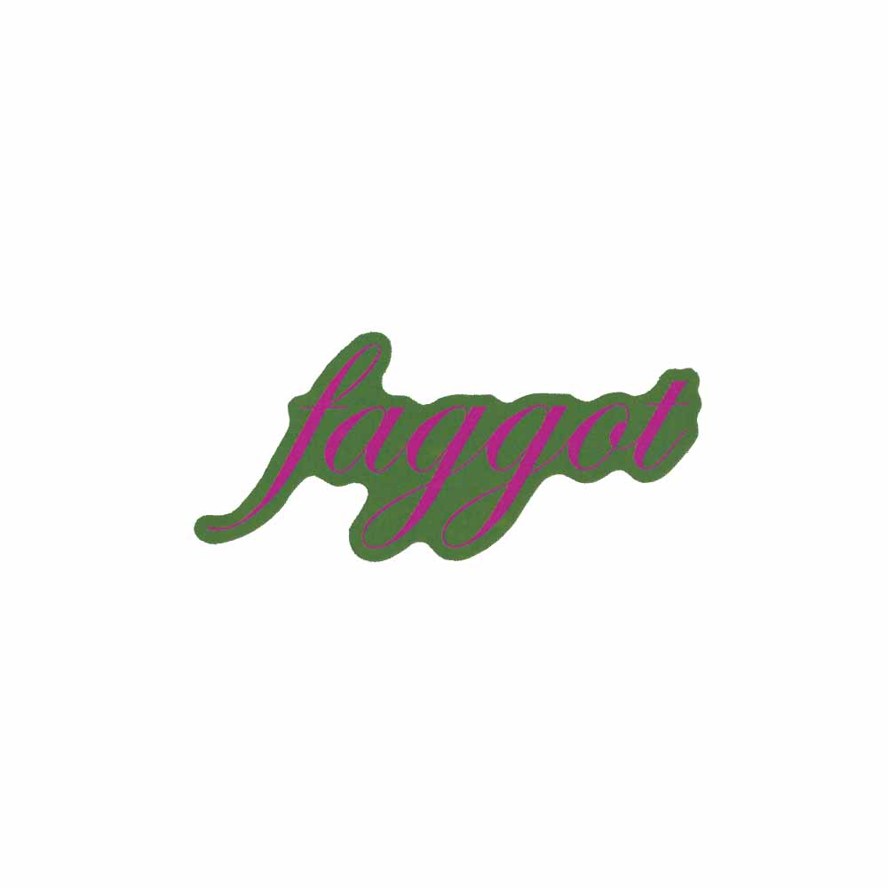 1 faggot sticker