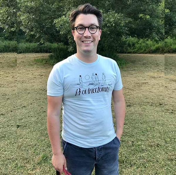 nathan rapport provincetown dune handy souvenir t-shirt adams nest light blue gavin