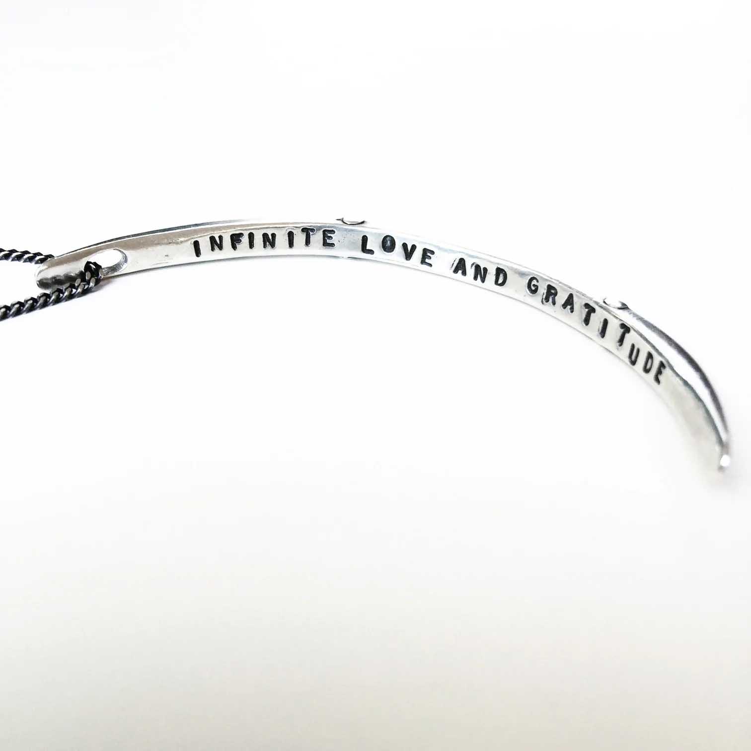 Infinite Love & Gratitude Necklace detail