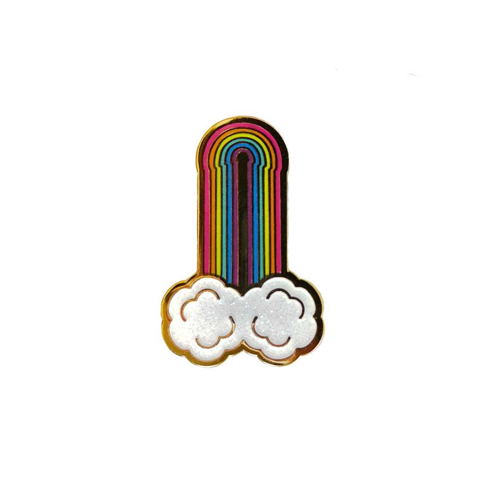 Rainboner Enamel lapel pin gaypin' guys