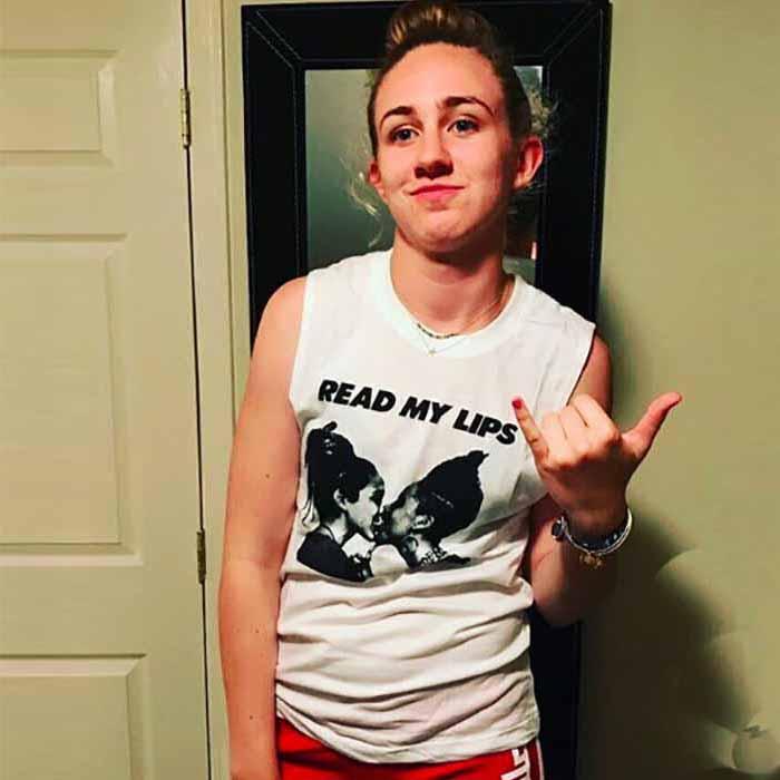 Read My Lips Women Sleeveless T-shirt Supporting Rainbow Railroad