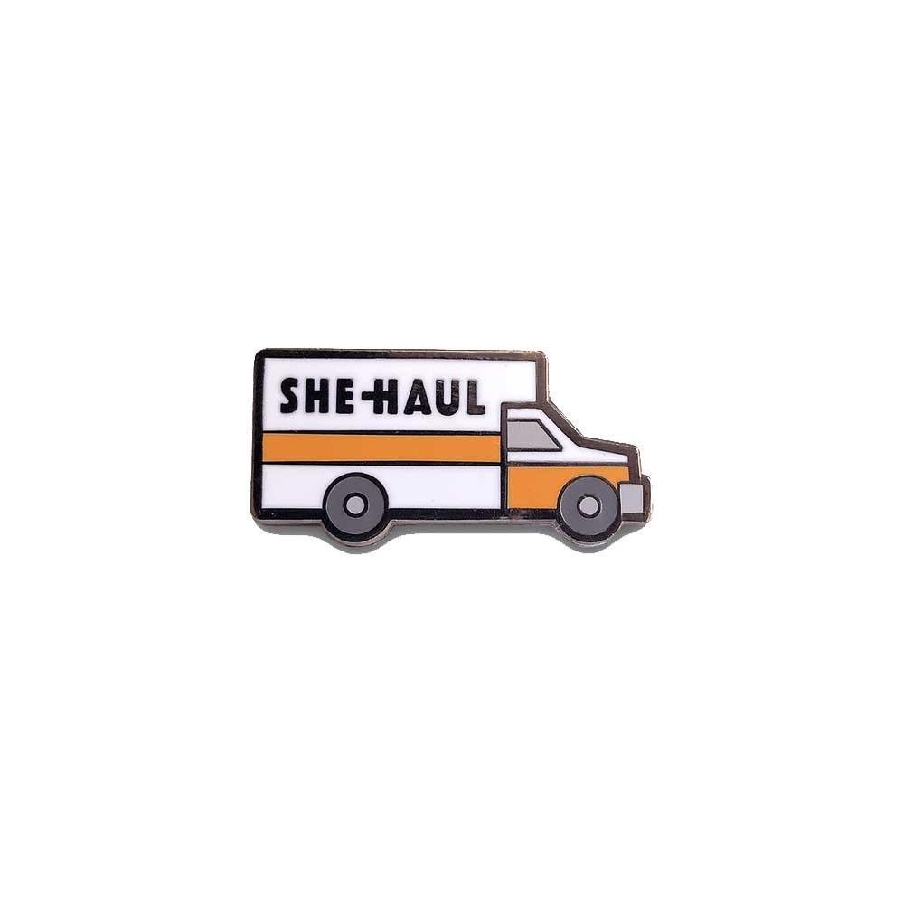 she-haul enamel lapel pin gaypin' guys