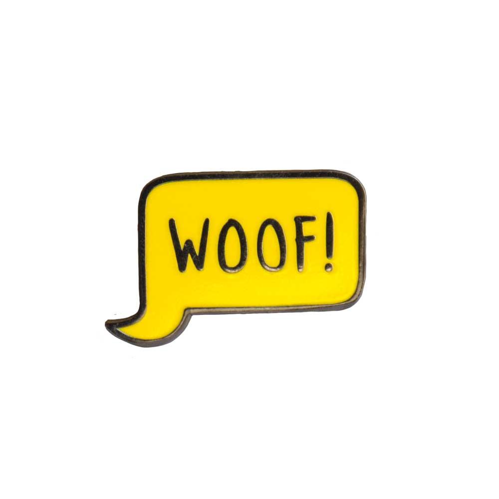 woof enamel lapel pin gaypin' guys