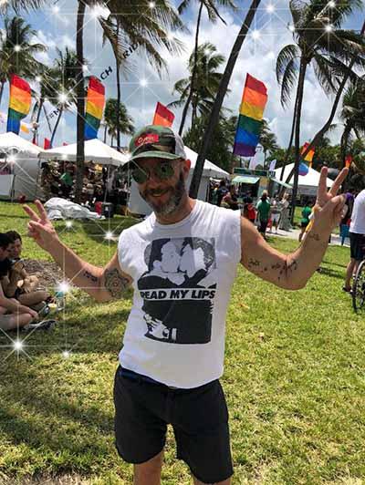 read my lips gran fury t-shirt queer camo snapback miami beach pride