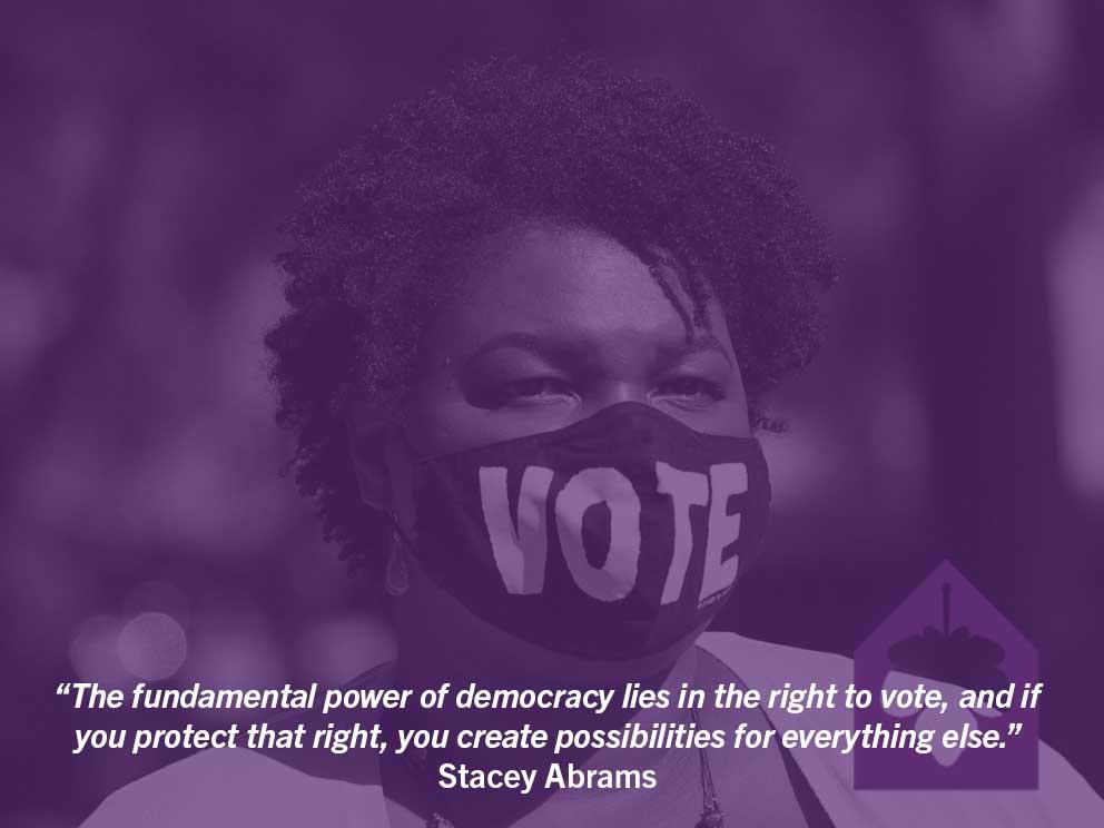 stacey abrams vote mask