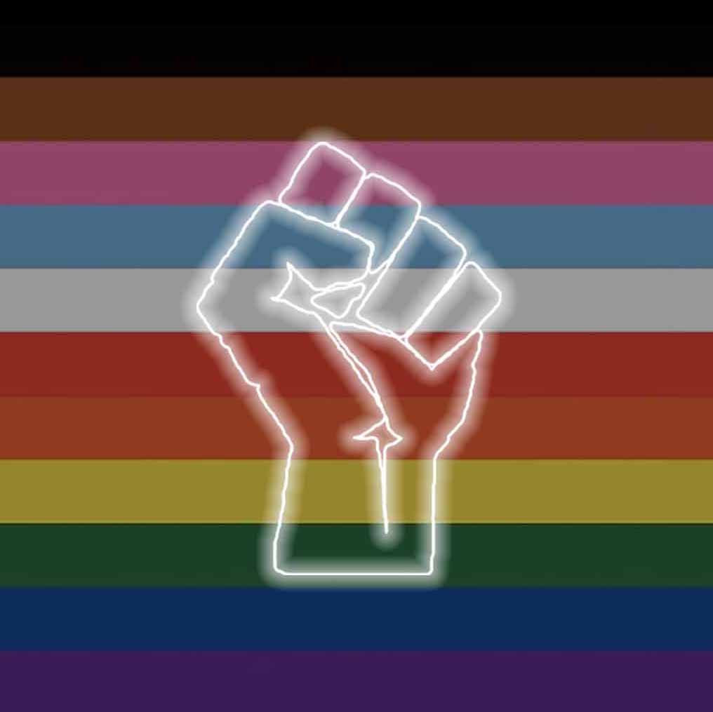 solidarity fist inclusion stripe