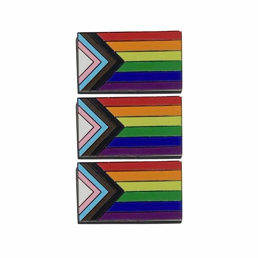 3 Daniel Quasar Progress Pride Flag Pins