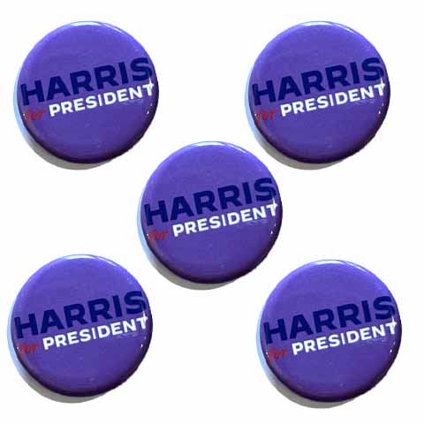 5 Harris for President Buttons