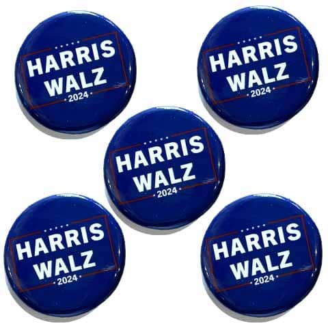 5 Harris Walz 2024 Buttons