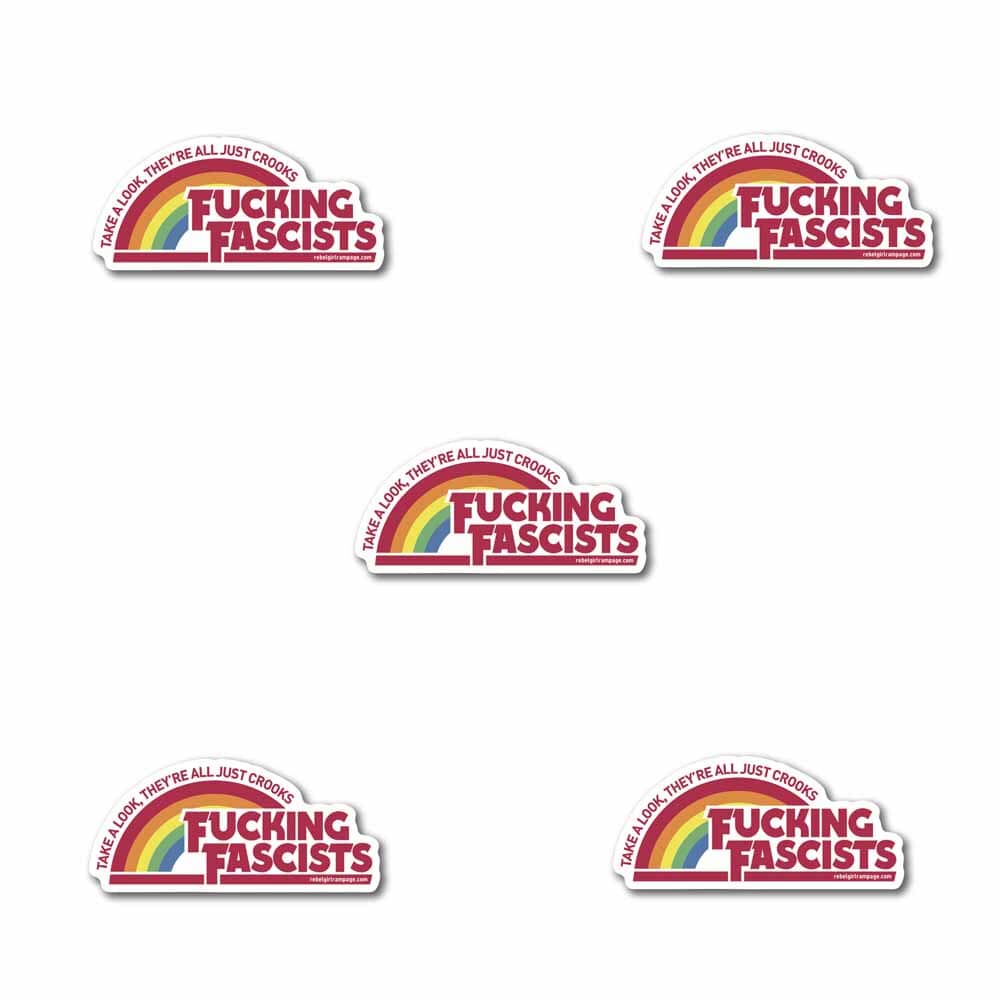 5 fucking fascist stickers