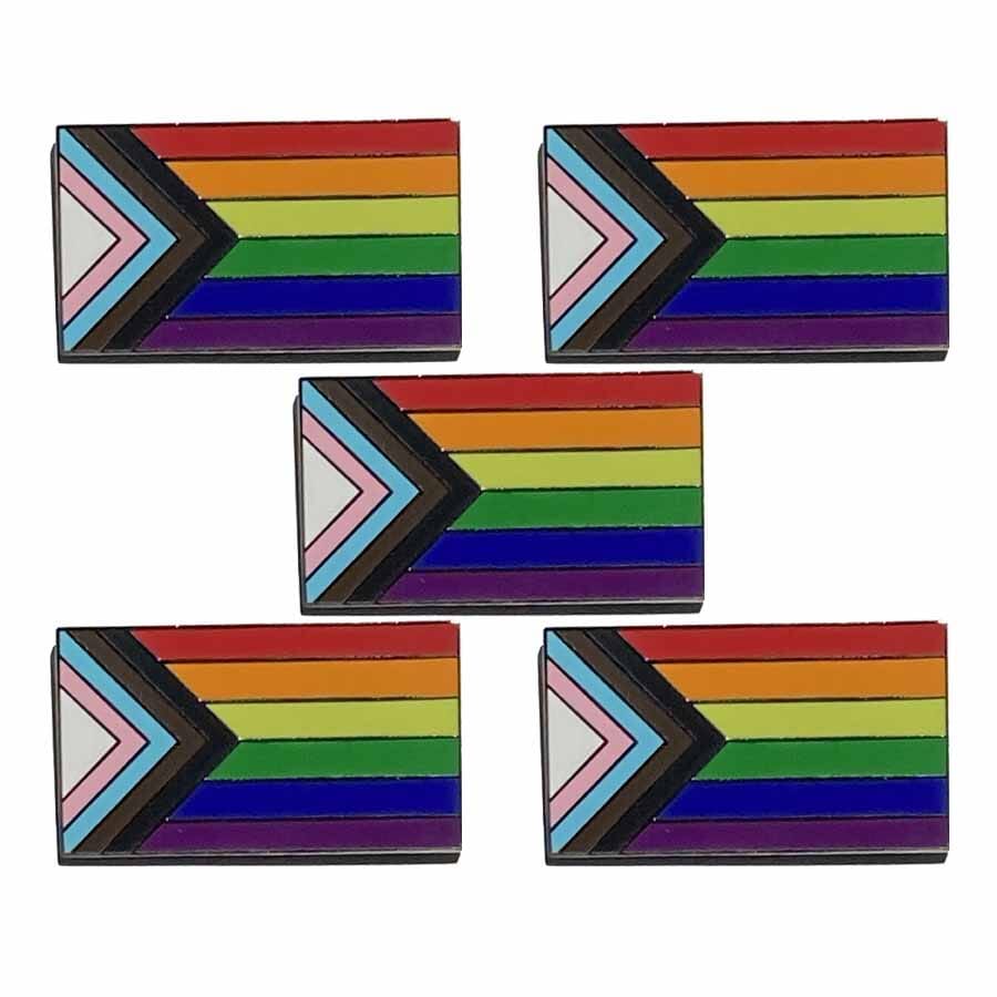 5 Daniel Quasar Progress Pride Flag Pins