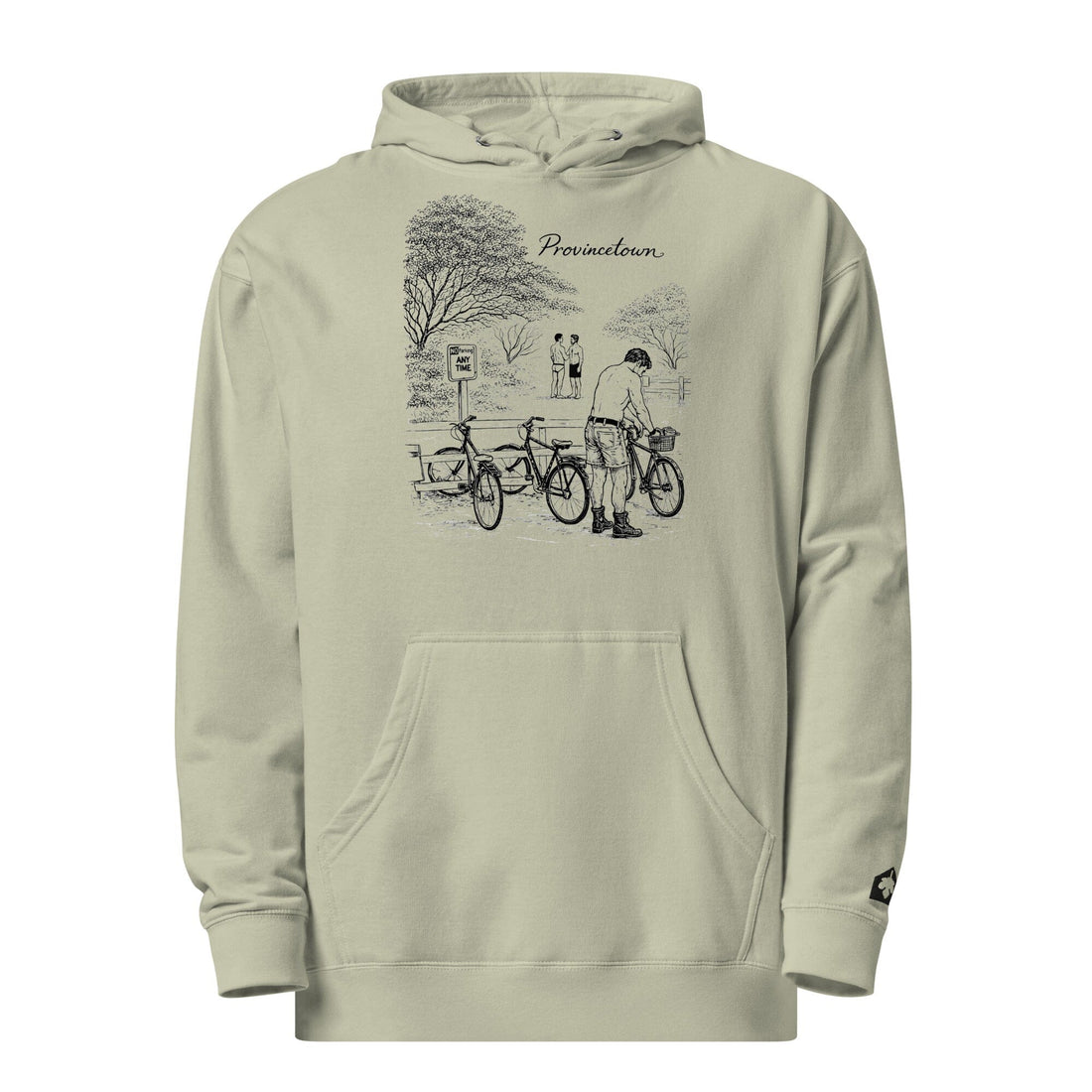 Provincetown Boy Beach Bikes Pullover Hooded Sweatshirt