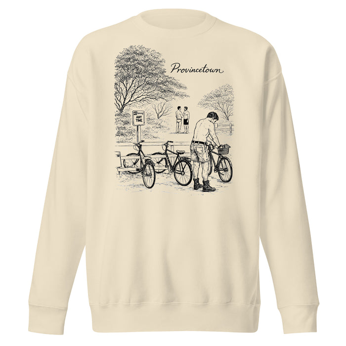 Provincetown Boy Beach Bikes Crew Sweatshirt
