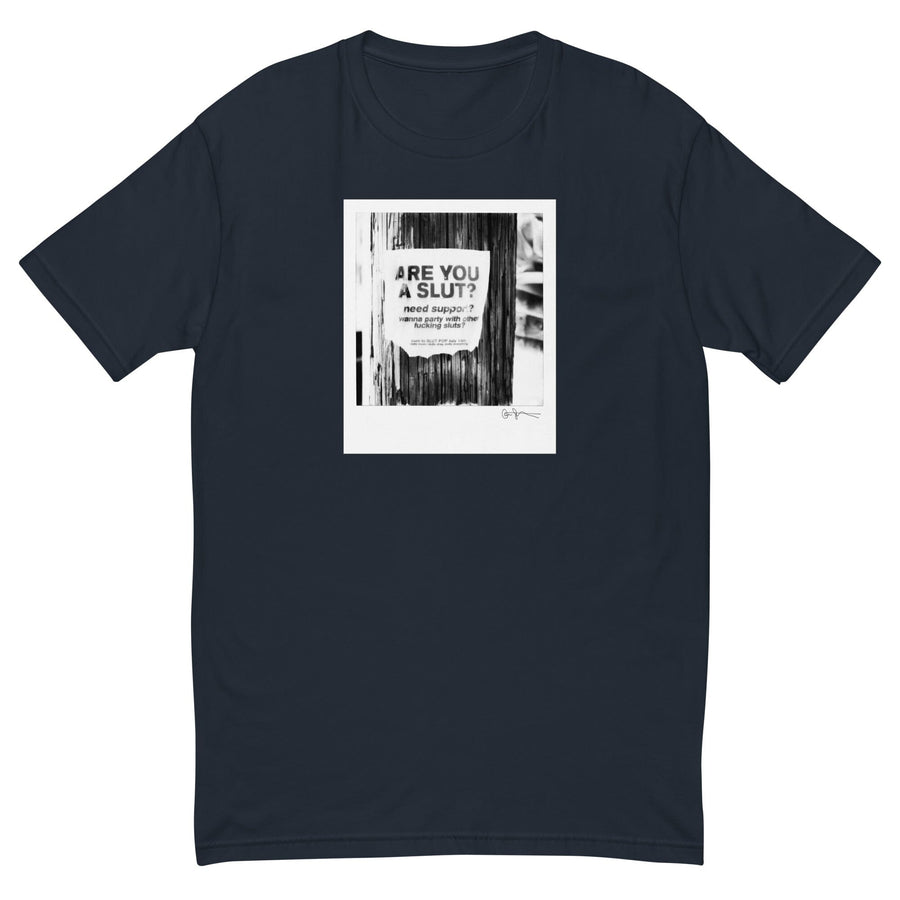 Are You A Slut? T-Shirt - NAVY by Ian Stearns