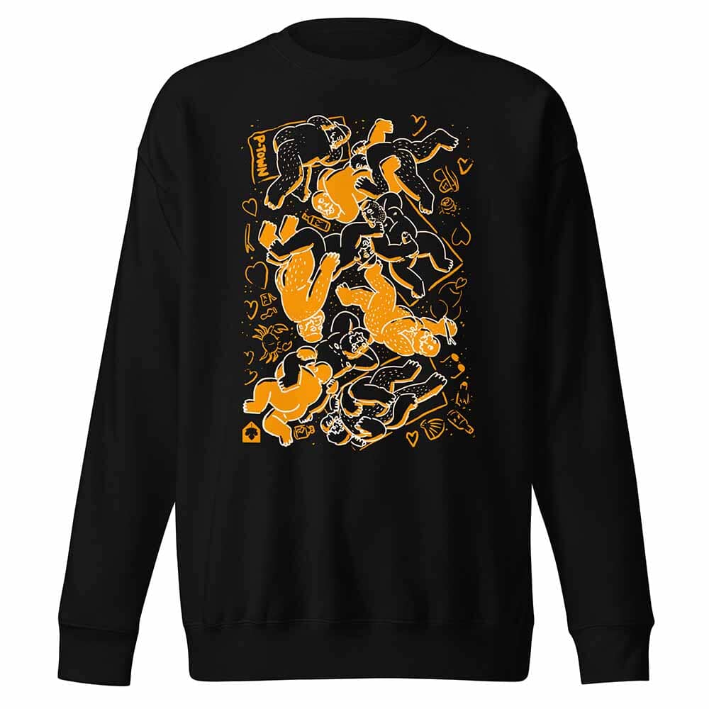 Bearpad Ptown Herring Cove Beach Sweatshirt black with orange