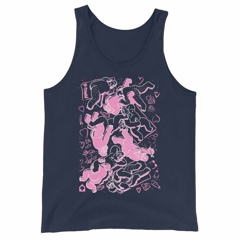 Bearpad Ptown Herring Cove Beach Tank navy with pink and white