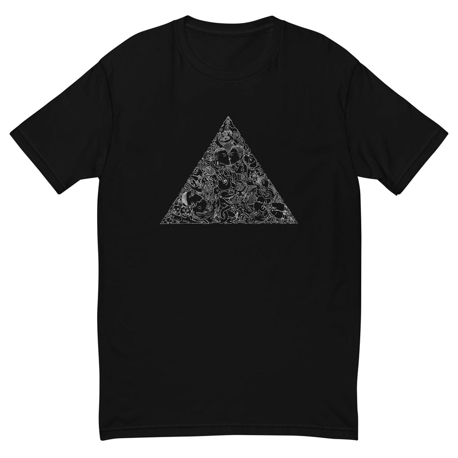 Love Triangle White Print T-Shirt - Trevor Project by Brian Kenny