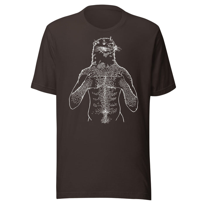 Otter White Print T-Shirt