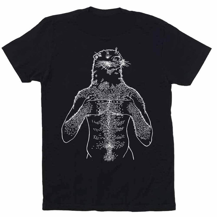 Otter White Print T-Shirt