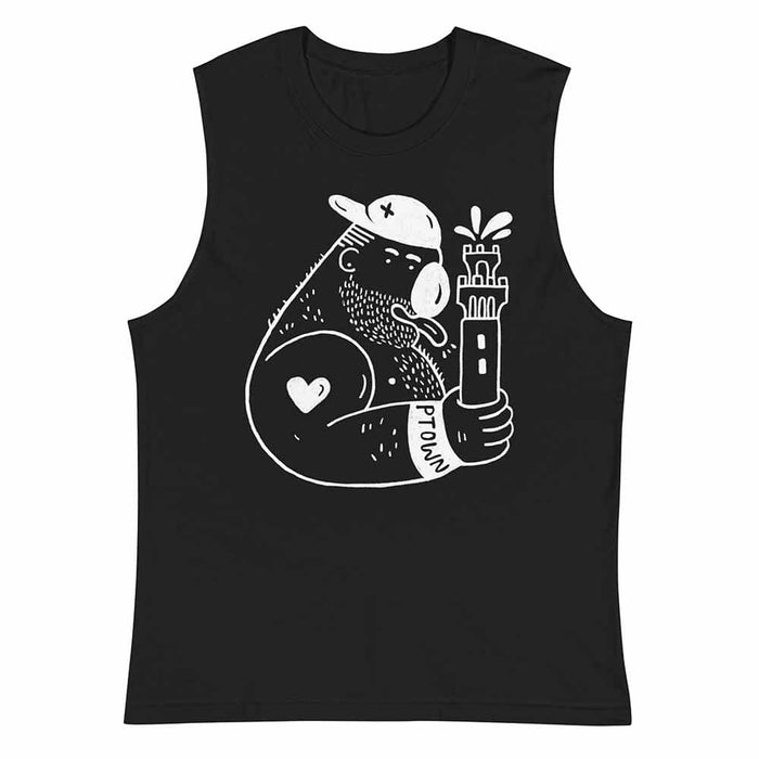 Pilgrim Monument Ptown Bear Sleeveless T-shirt