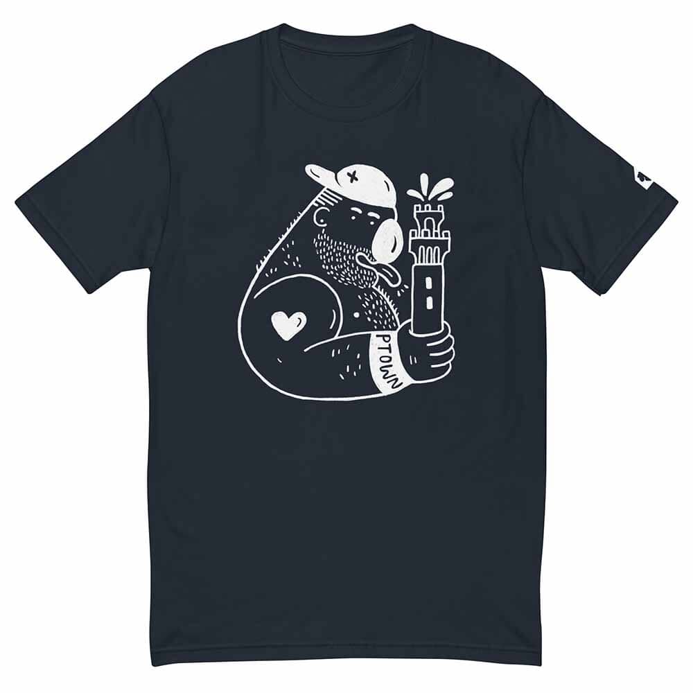 Carlos Rodriguez Pilgrim Monument Ptown Bear T-Shirt navy