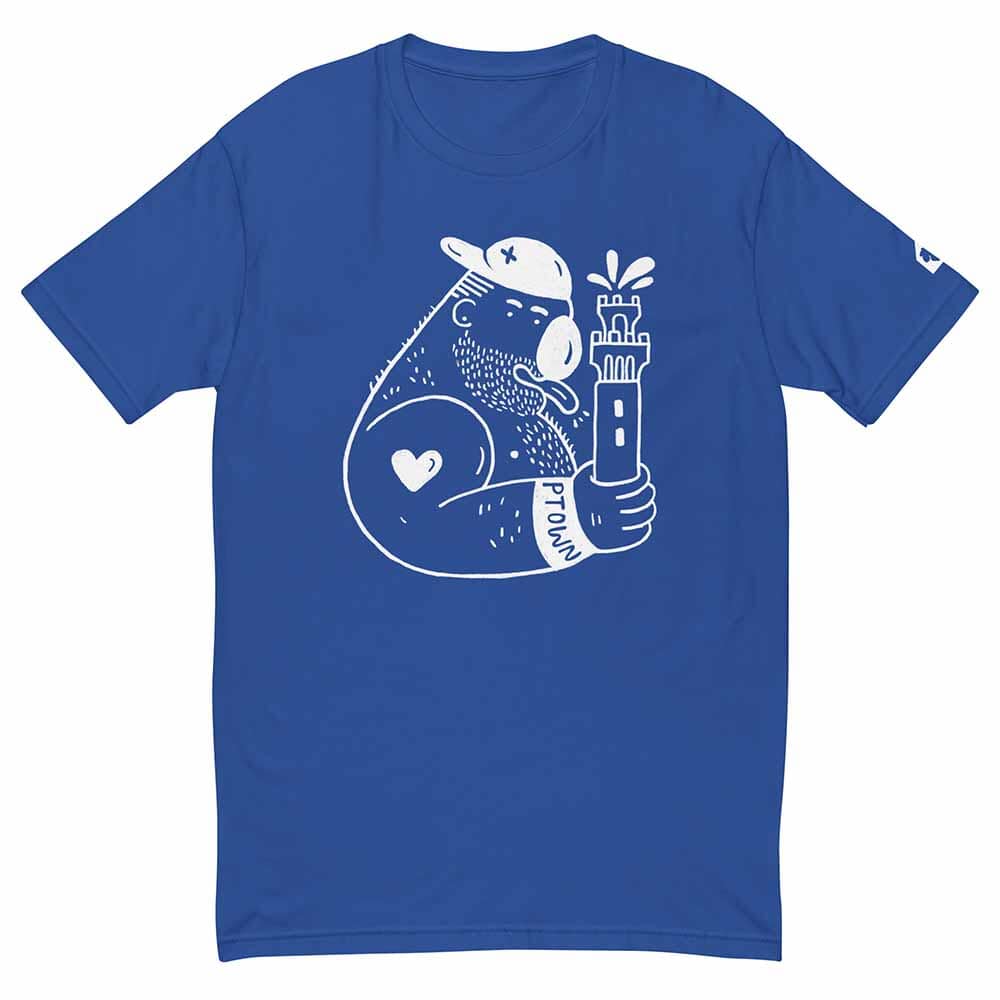 Carlos Rodriguez Pilgrim Monument Ptown Bear T-Shirt royal blue