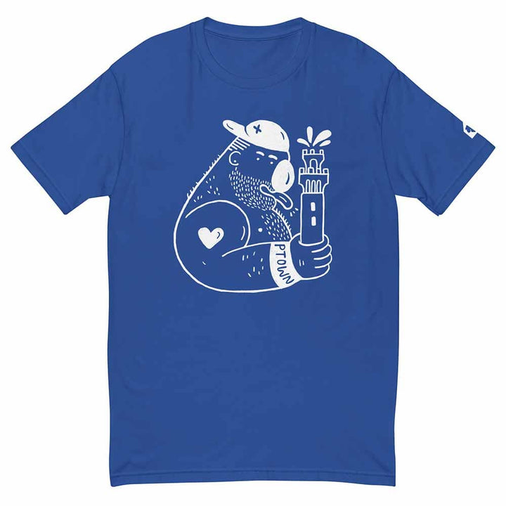 Carlos Rodriguez Pilgrim Monument Ptown Bear T-Shirt royal blue