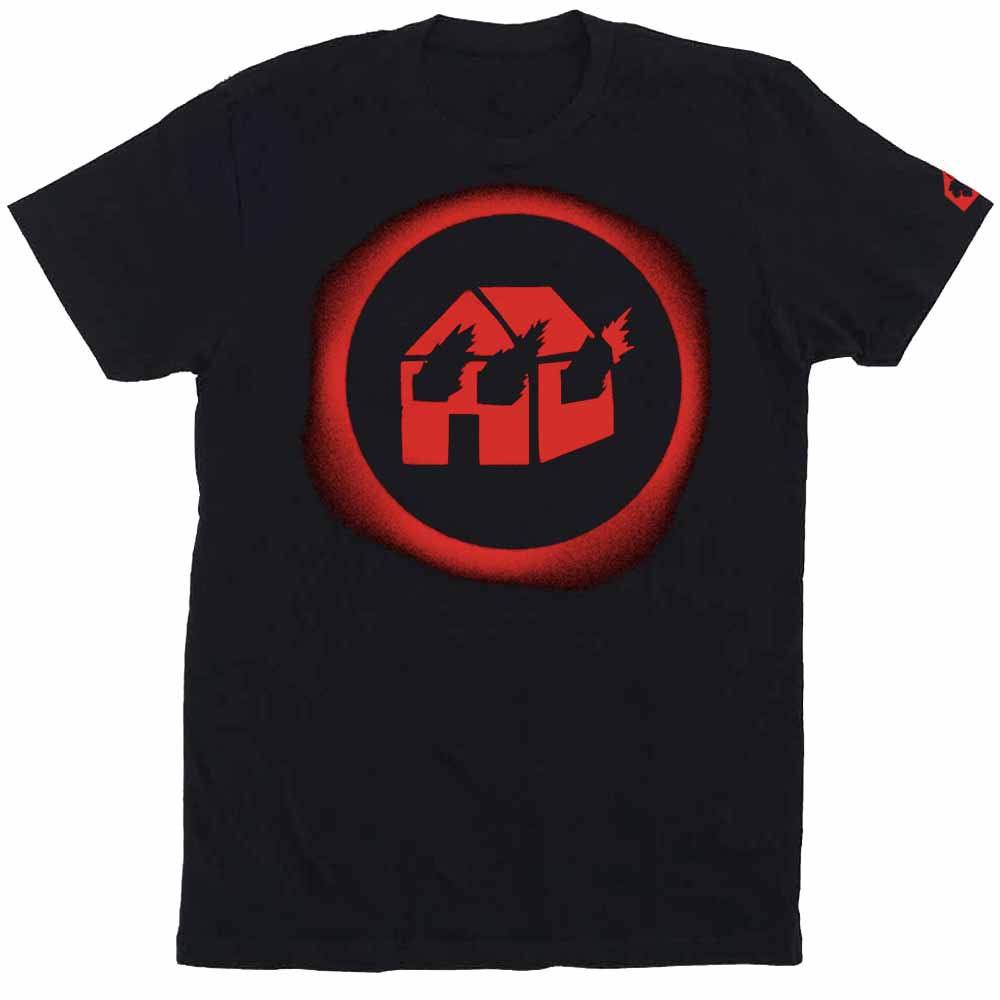 David Wojnarowicz Burning House T-shirt black front