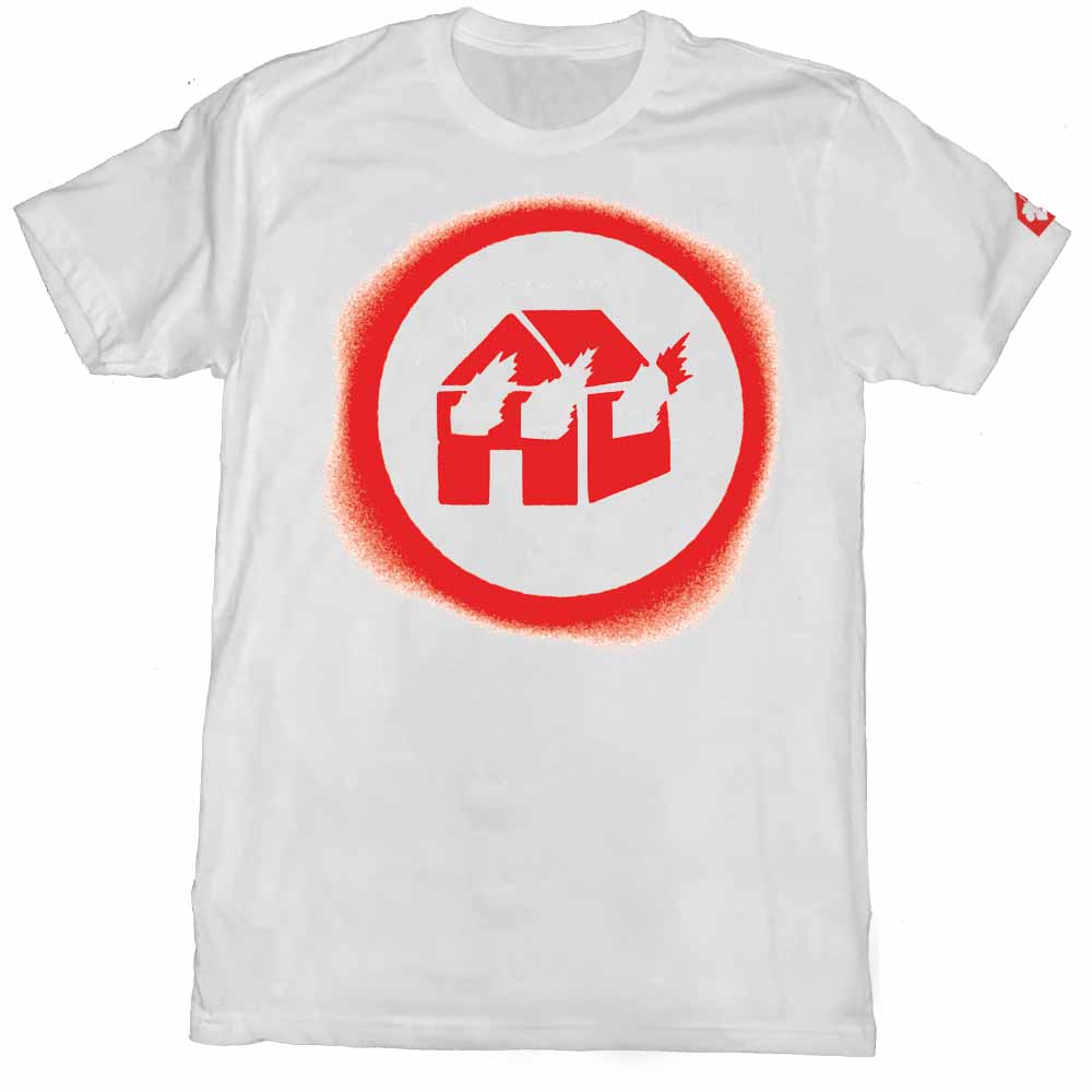 David Wojnarowicz Burning House T-shirt white front