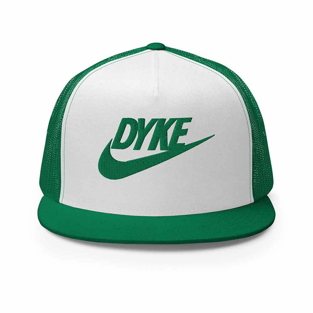 Dyke Sport Mesh Flatbill Kelly Green White