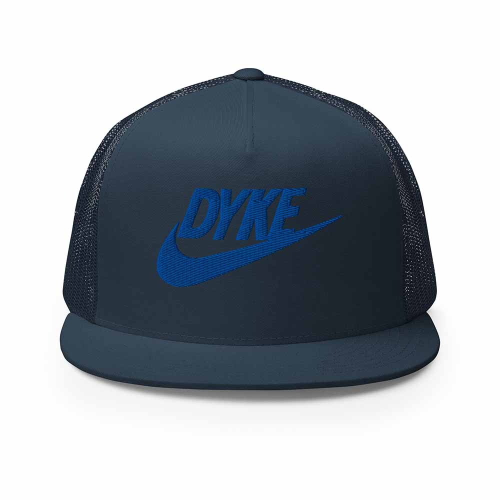 Dyke Sport Mesh Flatbill Navy with Royal