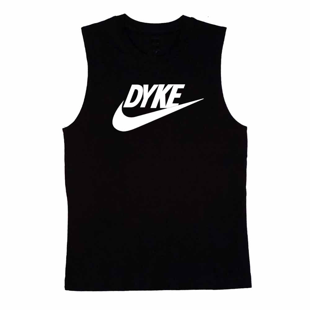 Black DYKE Sleeveless Muscle T-Shirt