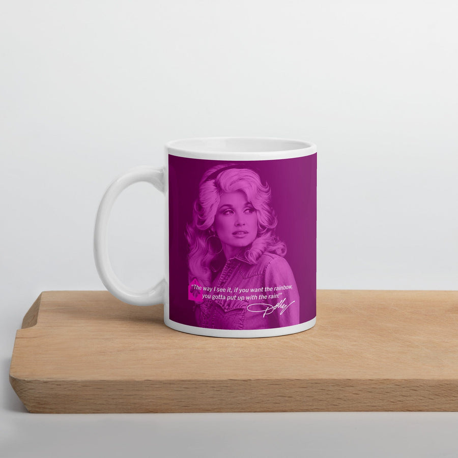 Dolly Parton Rainbow & Rain Coffee Mug supporting Imagination Library